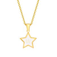 Stainless Steel 18K Gold Plated IG Style Simple Style Pentagram Pendant Necklace sku image 16