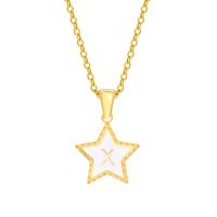 Acier Inoxydable Plaqué Or 18K Style IG Style Simple Pentacle Pendentif sku image 17