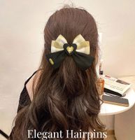 Women's IG Style Sweet Heart Shape Bow Knot Cloth Epoxy Hair Clip Hair Claws main image 2