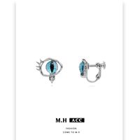 1 Pair Casual Simple Style Eye Plating Alloy Resin Ear Cuffs main image 5