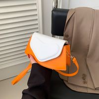 Women's Pu Leather Color Block Classic Style Flip Cover Shoulder Bag main image 3