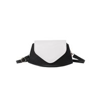 Women's Pu Leather Color Block Classic Style Flip Cover Shoulder Bag sku image 5