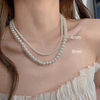 Elegant Simple Style Solid Color Imitation Pearl Plating Women's Necklace main image 3