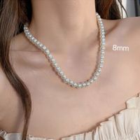 Elegant Simple Style Solid Color Imitation Pearl Plating Women's Necklace main image 2