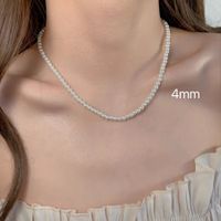 Elegant Simple Style Solid Color Imitation Pearl Plating Women's Necklace sku image 1