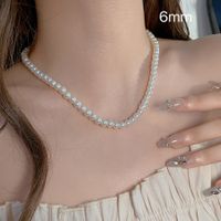 Elegant Simple Style Solid Color Imitation Pearl Plating Women's Necklace sku image 2
