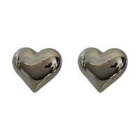 1 Pair Simple Style Heart Shape Plating Alloy Ear Studs main image 4