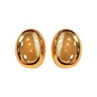 1 Pair IG Style Exaggerated Oval Plating Alloy Ear Studs main image 5