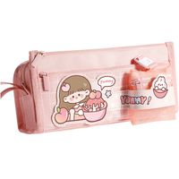 Letter Cloth Learning School Cartoon Style Cute Pencil Case main image 2