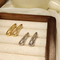 1 Pair Simple Style Geometric Plating Alloy Ear Studs main image 7