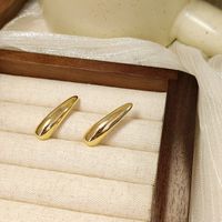 1 Pair Simple Style Geometric Plating Alloy Ear Studs sku image 1