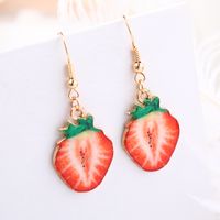 1 Pair IG Style Cute Fruit Plating Alloy Drop Earrings sku image 1