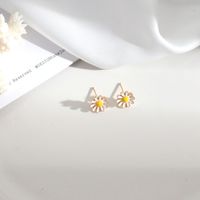 1 Pair Elegant Simple Style Flower Butterfly Alloy Drop Earrings Ear Studs sku image 1