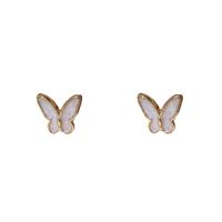 1 Pair Elegant Simple Style Flower Butterfly Alloy Drop Earrings Ear Studs main image 3