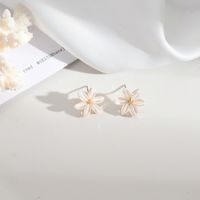 1 Pair Elegant Simple Style Flower Butterfly Alloy Drop Earrings Ear Studs sku image 15