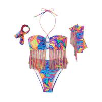 Mujeres Multicolor Juego De 4 Piezas Bikinis Traje De Baño main image 4