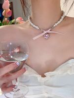 Cute Sweet Heart Shape Beaded Women's Pendant Necklace main image 5