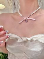 Cute Sweet Heart Shape Beaded Women's Pendant Necklace main image 4