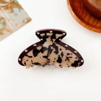 Women's Vintage Style Marble Leopard Plastic Hair Claws sku image 2