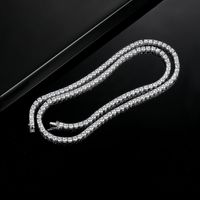 Sterling Silver 18K Gold Plated Casual Elegant Plating Inlay Solid Color Zircon Long Necklace main image 1