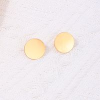 1 Pair Simple Style Round Plating Alloy Ear Studs main image 5