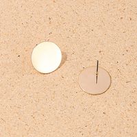 1 Pair Simple Style Round Plating Alloy Ear Studs main image 3