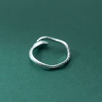 Sterling Silver Simple Style Snake Plating Open Rings main image 4