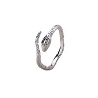 Sterling Silver Simple Style Snake Plating Open Rings main image 2