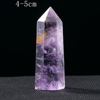 Amethyst Single Pointed Hexagonal Prism Rough Stone Polished Natural Crystal Column Home Decoration sku image 20