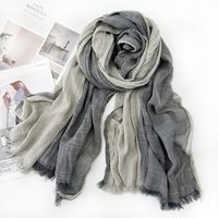 Unisex Sweet Color Block Polyester Long-staple Cotton Sewing Cotton Linen Scarves sku image 9