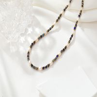 Elegant Simple Style Heart Shape Stainless Steel Freshwater Pearl Lapis Lazuli Women's Pendant Necklace main image 7