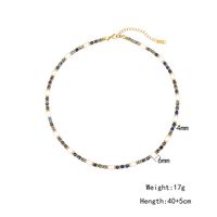 Elegant Simple Style Heart Shape Stainless Steel Freshwater Pearl Lapis Lazuli Women's Pendant Necklace main image 5