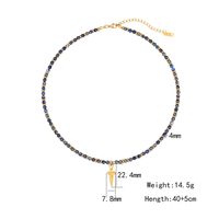 Elegant Simple Style Heart Shape Stainless Steel Freshwater Pearl Lapis Lazuli Women's Pendant Necklace main image 3