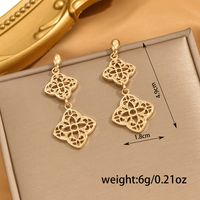 1 Pair Casual Glam Simple Style Argyle Hollow Out Alloy Zinc Drop Earrings main image 2