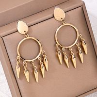 1 Pair Simple Style Geometric Solid Color Alloy Drop Earrings main image 1