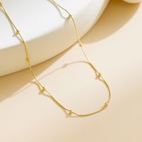 Titan Stahl Einfacher Stil Quadrat Baum Herzform Aushöhlen Inlay Perle Zirkon Halskette Mit Anhänger Halskette sku image 3
