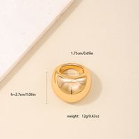 Wholesale Jewelry Simple Style Commute Solid Color Alloy Plating Rings main image 2