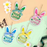 Simple Style Rabbit Letter Wood Boxwood Daily Festival Hanging Ornaments main image 1