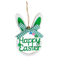 Simple Style Rabbit Letter Wood Boxwood Daily Festival Hanging Ornaments sku image 1