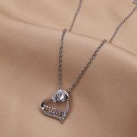 Kupfer Elegant Einfacher Stil Brief Herzform Halskette main image 2