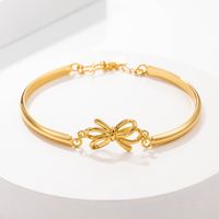 Copper Elegant Simple Style Bow Knot Plating Bracelets main image 1