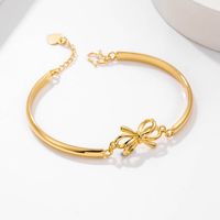 Copper Elegant Simple Style Bow Knot Plating Bracelets main image 3