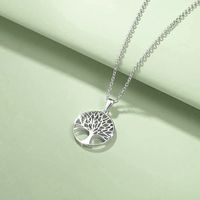 Sterling Silver Elegant Simple Style Life Tree Plating Pendant Necklace Necklace Pendant main image 5