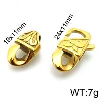 2 Pieces Stainless Steel 18K Gold Plated Solid Color Polished Connectors sku image 2