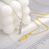 Sterling Silber Vergoldet Versilbert IG-Stil Einfacher Stil Menschlich Halskette Mit Anhänger main image 5