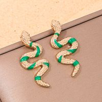 1 Paire Style Cool Serpent Alliage Boucles D'Oreilles sku image 1