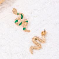 1 Paire Style Cool Serpent Alliage Boucles D'Oreilles main image 3
