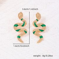 1 Pair Cool Style Snake Alloy Ear Studs main image 2
