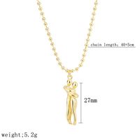 Sterling Silber Vergoldet Versilbert IG-Stil Einfacher Stil Menschlich Halskette Mit Anhänger sku image 4