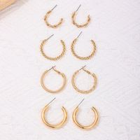 1 Set Simple Style Geometric Solid Color Alloy Ear Studs main image 3
